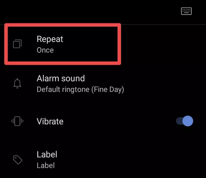 अब आपको वो Alarm किस दिन फ़िर से चाहिये वो Select करना है, उसके लिये आपको Repeat वाले Section पे Click करना है और आपके मनपसंद दिन को Select करके OK पे Click कर दे