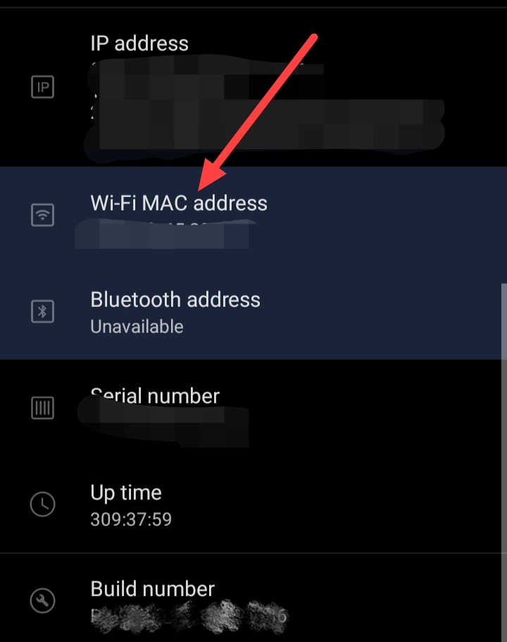 Phone ka mac address