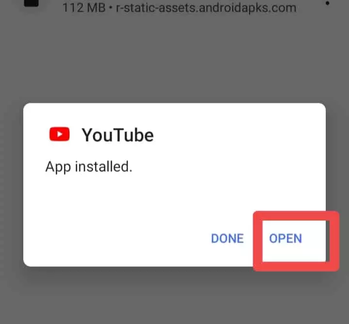 जैसे ही आपके Phone मे यूट्युब ऐप ऐपीके Install हो जाये, आप उसको Open पे Click करके Open कर सकते हो ।