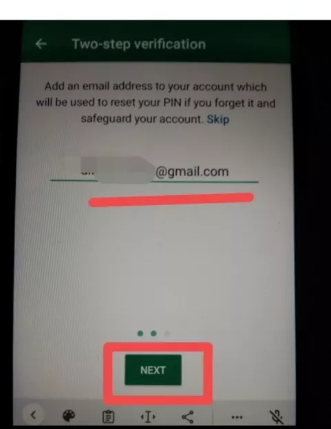 उसके बाद एक Email डालने का Option आ जायेगा जिससे अगर आप PIN भुल जाये तो उसे Recover किया जा सके और Next पे Click कर दे